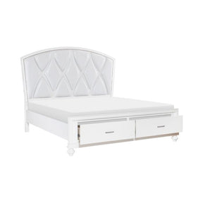 Aria (3) Eastern King Platform Bed with Footboard Storage Half Price Furniture