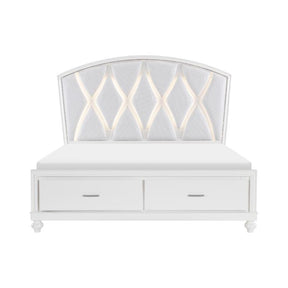 Aria (3) Eastern King Platform Bed with Footboard Storage Half Price Furniture