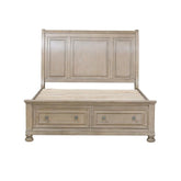 Homelegance Bethel Queen Sleigh Platform Bed with Footboard Storage in Gray 2259GY-1* Half Price Furniture