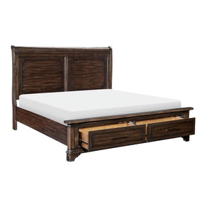 Boone (3) Queen Platform Bed with Footboard Storage - Storage - Half Price Furniture