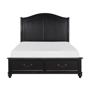 Herman (3) Queen Platform Bed with Footboard Storage Half Price Furniture