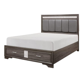 Luster (3) California King Platform Bed with Footboard Storage - Storage - Half Price Furniture