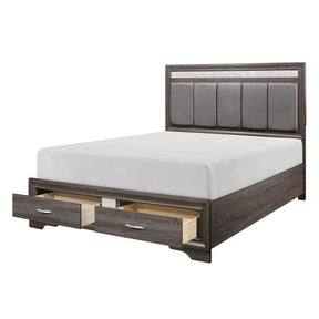 Luster (3) California King Platform Bed with Footboard Storage - Storage - Half Price Furniture