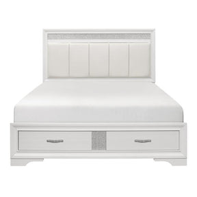 Luster (3) California King Platform Bed with Footboard Storage - Storage - Half Price Furniture