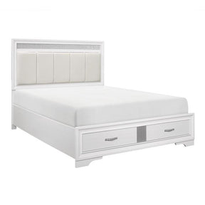 Luster (3) California King Platform Bed with Footboard Storage - Storage - Half Price Furniture
