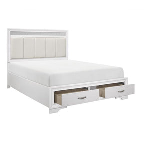 Luster (3) California King Platform Bed with Footboard Storage - Storage - Half Price Furniture