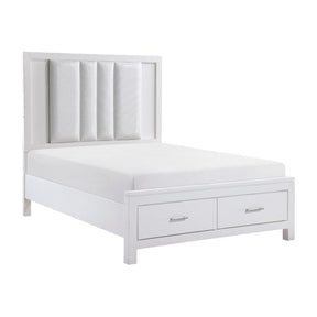 Prism (3) Queen Platform Bed with Footboard Storage Half Price Furniture