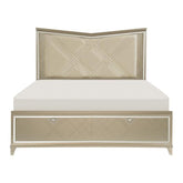 Bijou (3) Eastern King Platform Bed with LED Lighting and Footboard Storage Half Price Furniture