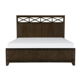 Homelegance Griggs Queen Panel Bed in Dark Brown 1669-1* Half Price Furniture