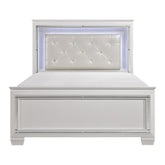 Homelegance Allura King Panel Bed in White 1916KW-1EK* Half Price Furniture