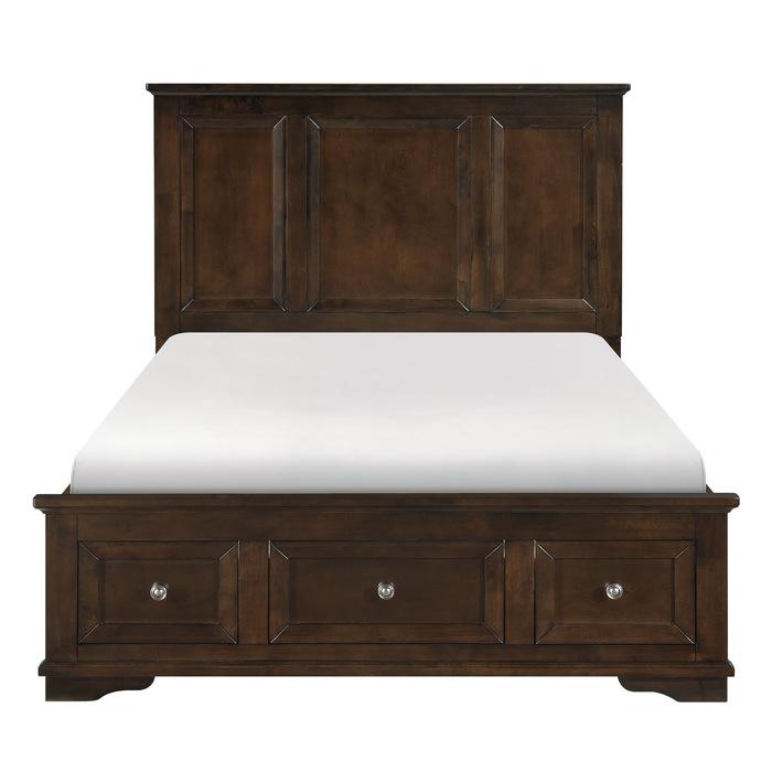 Homelegance Eunice King Platform Bed with Footboard Storage in Espresso 1844KDC-1EK* Half Price Furniture