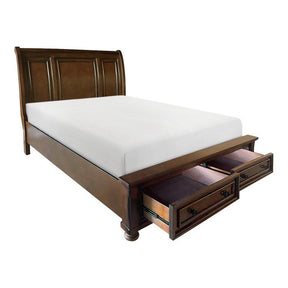 Cumberland (3)California King Sleigh Platform Bed with Footboard Storage Half Price Furniture
