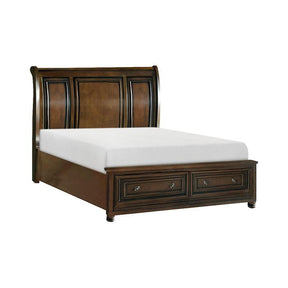 Cumberland (3)California King Sleigh Platform Bed with Footboard Storage Half Price Furniture