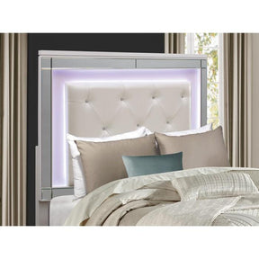 Alonza (3)California King Bed, LED Lighting - Lighting - Half Price Furniture