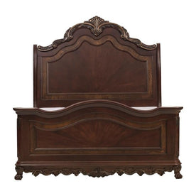 Homelegance Deryn Park Queen Sleigh Bed in Cherry 2243SL-1 Half Price Furniture