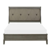 Homelegance Cotterill Queen Upholstered Sleigh Bed in Gray 1730GY-1 Half Price Furniture