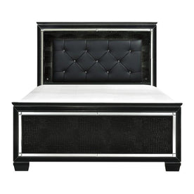 Homelegance Allura King Panel Bed in Black 1916KBK-1EK* Half Price Furniture