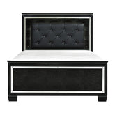 Homelegance Allura Full Panel Bed in Black 1916FBK-1* Half Price Furniture