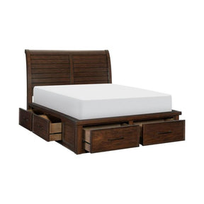 Logandale (4) Eastern King Platform Bed with Footboard Storage - Storage - Half Price Furniture