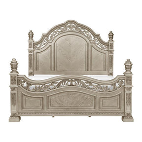 Homelegance Catalonia King Poster Bed in Platinum Gold 1824PGK-1EK* Half Price Furniture