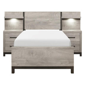 Zephyr 5pc Set Twin Wall Bed (TB+2NS+2NS-P) Half Price Furniture