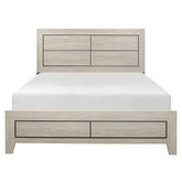 Homelegance Furniture Quinby Queen Panel Bed in Light Brown 1525-1 Half Price Furniture