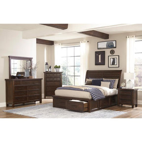 Logandale (4) Eastern King Platform Bed with Footboard Storage - Storage - Half Price Furniture