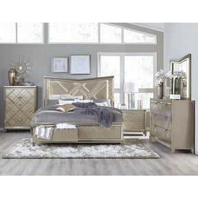 Bijou (3) Eastern King Platform Bed with LED Lighting and Footboard Storage - Lighting - Half Price Furniture