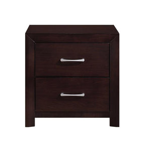 Homelegance Edina 2 Drawer Nightstand in Espresso-Hinted Cherry 2145-4 Half Price Furniture