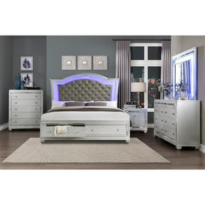 Leesa (3) California King Platform Bed with Footboard Storage - Storage - Half Price Furniture