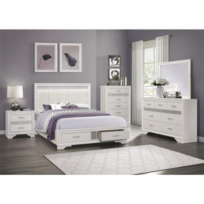 Luster (3) California King Platform Bed with Footboard Storage - Storage - Half Price Furniture