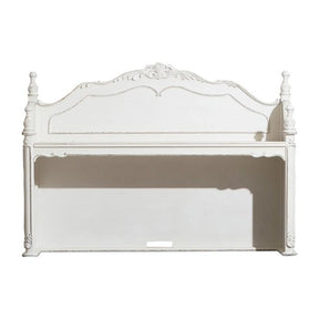 Homelegance Cinderella Writing Desk and Hutch in Antique White with Grey Rub-Through Half Price Furniture