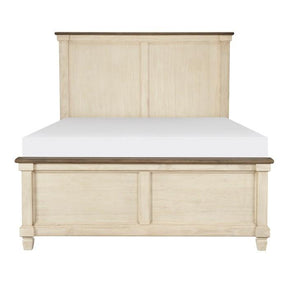 Homelegance Weaver Queen Panel Bed in Antique White 1626-1* Half Price Furniture