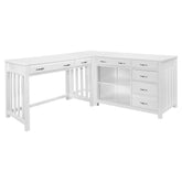 4522WH*3 - 3pc Corner Desk (Desk+Corner+Credenza) - Half Price Furniture