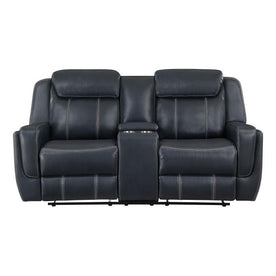 8516BU-2 - Double Reclining Love Seat with Center Console, Receptacles and USB Ports Half Price Furniture
