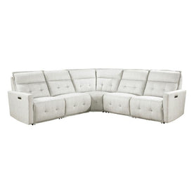 9444HMP*5SCPWH - (5)5-Piece Modular Power Reclining Sectional with Power Headrests Half Price Furniture