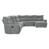 9509DG*6LR5R - (6)6-Piece Modular Reclining Sectional with Right Chaise Half Price Furniture