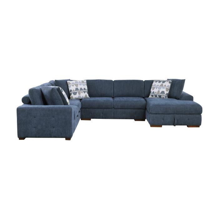 9624BU*42LRC - (4)4-Piece Sectional with Right Chaise Half Price Furniture