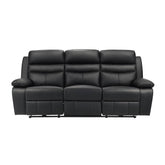 9628BLK-3PW - Power Double Reclining Sofa Half Price Furniture