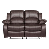 9700BRW-2 - Double Reclining Love Seat Half Price Furniture