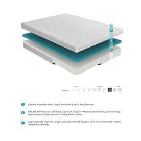 MT-G08Q - 8" Queen Gel-Infused Memory Foam Mattress Half Price Furniture