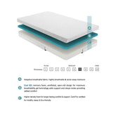MT-NG06T - 6" Twin Gel-Infused Memory Foam Mattress Half Price Furniture