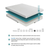 MT-NG08T - 8" Twin Gel-Infused Memory Foam Mattress Half Price Furniture