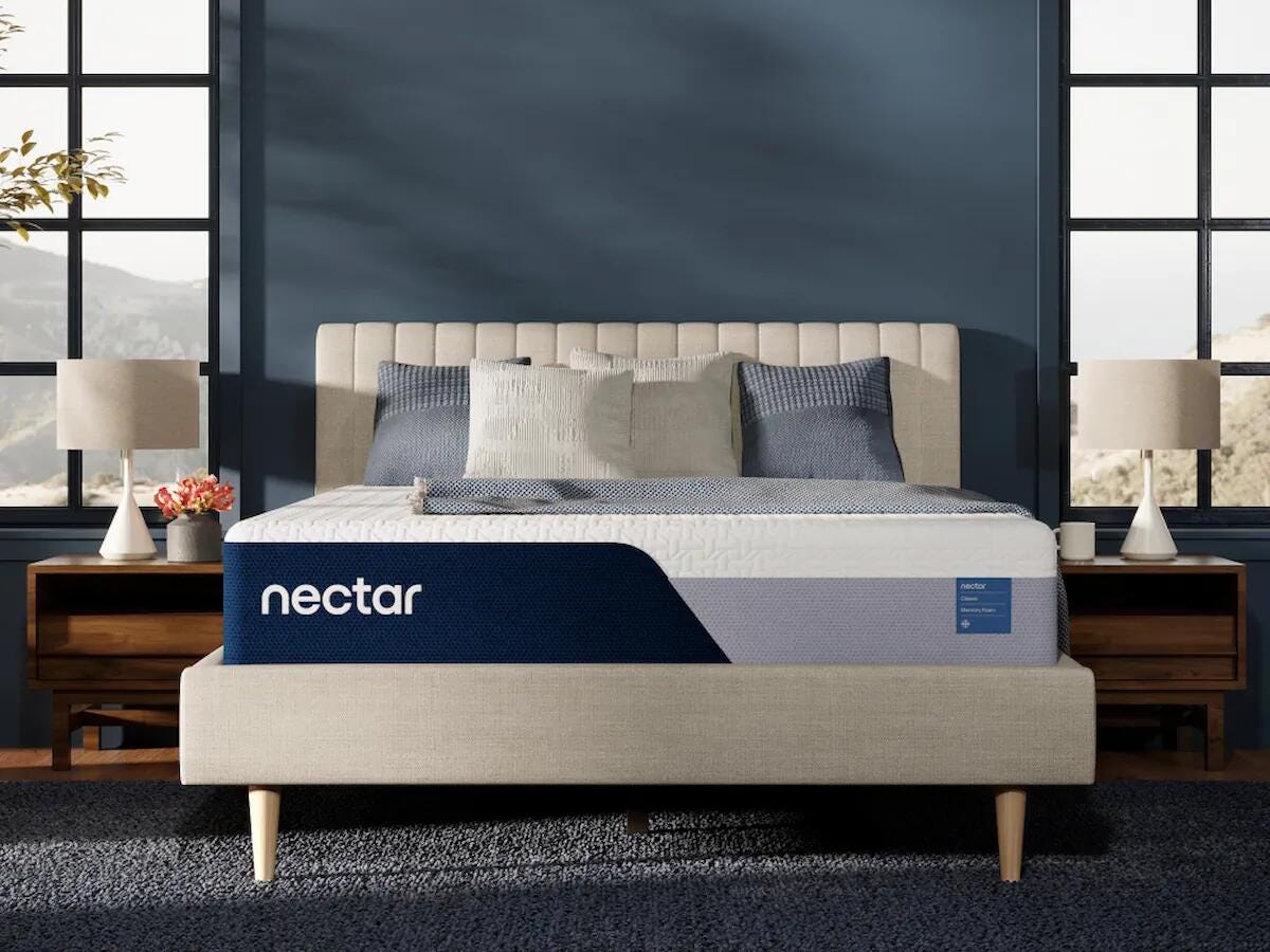 Nectar Classic Memory Foam Mattress in a bedroom - Half Price Furniture Las Vegas