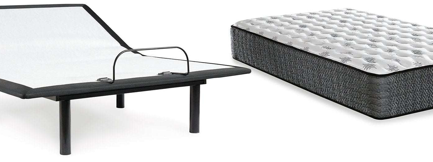 Ultra Luxury Firm Tight Top with Memory Foam Mattress and Base Set Half Price Furniture