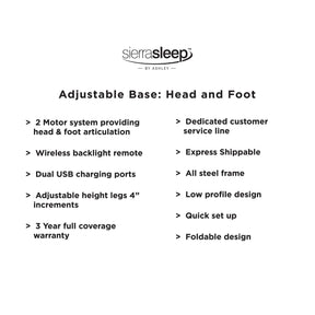 Head-Foot Model-Good Adjustable Base Half Price Furniture