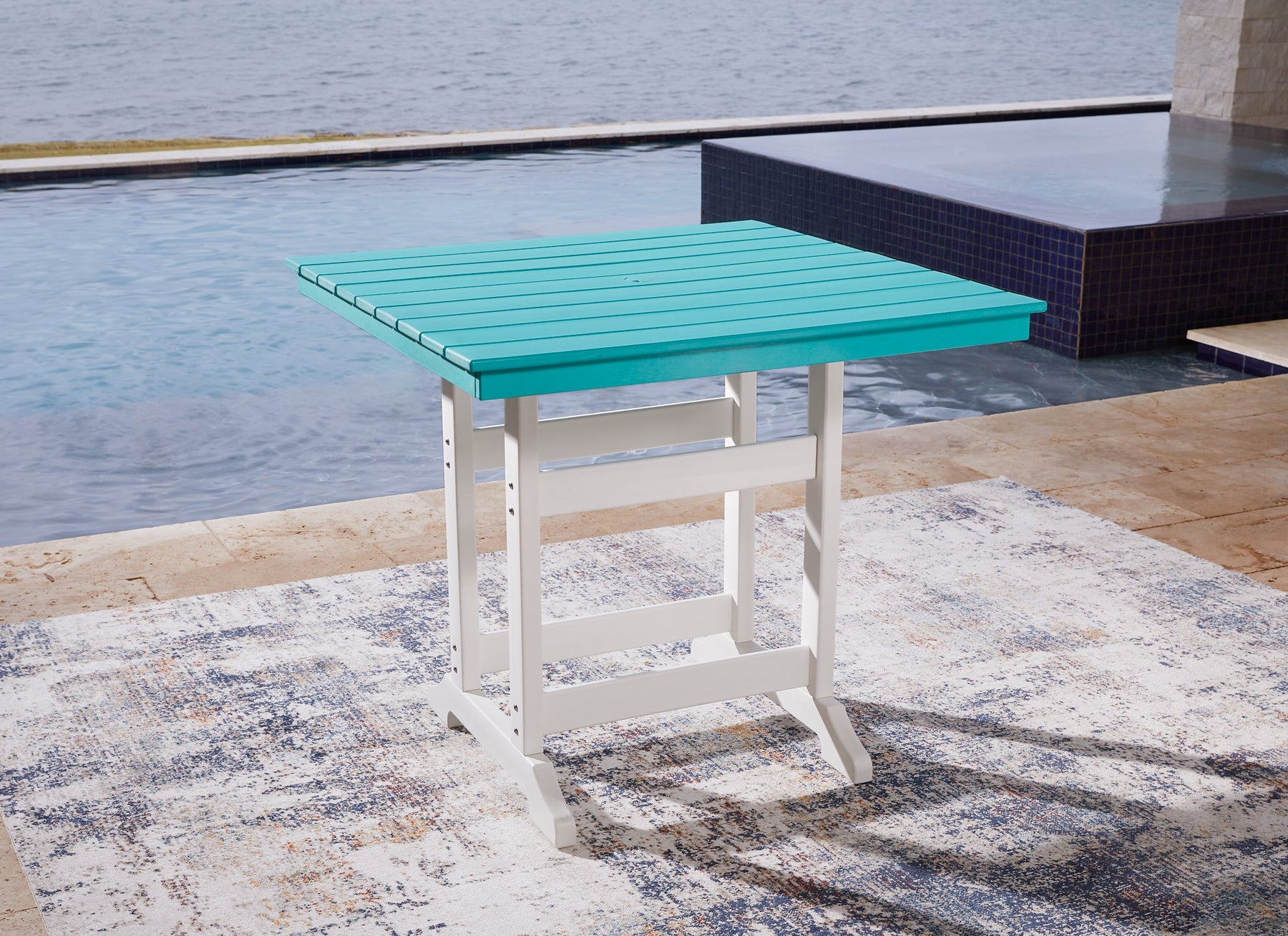 Eisely Outdoor Counter Height Dining Table - Half Price Furniture