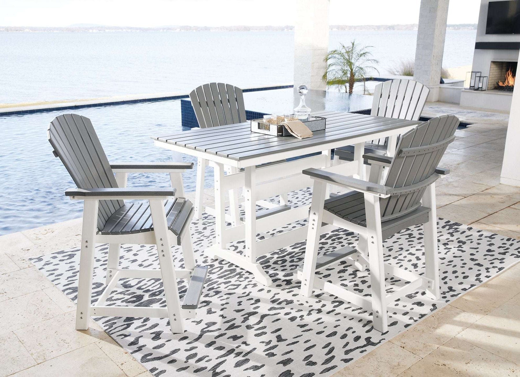 Transville Outdoor Dining Set - Half Price Furniture