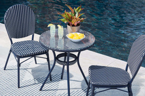 Odyssey Blue Outdoor Table and Chairs (Set of 3) - Half Price Furniture