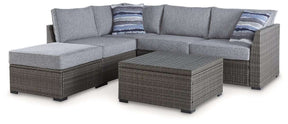 Petal Road Outdoor Loveseat Sectional/Ottoman/Table Set (Set of 4) Half Price Furniture